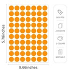 1610 Pcs Colored Dot Stickers 3 4  Round Circle Color Coding Labels   10 Orange