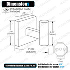 Robe Hook Bathroom Towel Coat Hooks For Bath Kitchen Wall 2 Pack Chrome Stainles