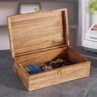 Acacia Wood Keepsake Box - Lockable Memory Box With Keys  Large Storage Box
