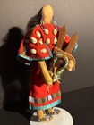 Fantastic Sioux Beaded Leather Cradleboard Doll  Indian Head Nickels  Excellent 