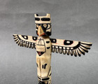 Beautiful Early Native American North West Coast Haida Tlingit Model Totem Pole