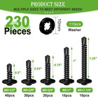 230pcs  8 Self Tapping Screws 410 Stainless Steel Self Tapping Screws For Metal 