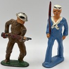 10 All Original Manoil Barclay Vintage Lead Soldiers No Repairs Or Repainting