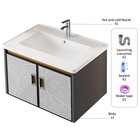 2 Drawers Wall Mounted Floating Cabinet Bathroom Vanity Cabinet W  Ceramic Sink