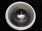 Art Deco Flush Ceiling Shade Frostd Clear Diamondribbed Bullseye Globe 9 75  Fit