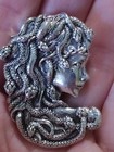Vintage Medusa Brooch For Women Gold Silver Lady Pin Gift Accessories Hot Sale