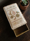 Handmade Cross Stitch Shaker Box  Finished Primitive