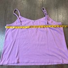 Vintage Plus Size Y2k Venezia Purple Cotton Cami Lace Tank Top In A Size 22 24