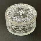 Vintage Lucien Lelong Face Powder Clear Glass Jar Vanity Decor