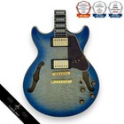 Ibanez Am93qm Artcore Electric Guitar Blue 2020 With Soft Case