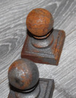 Lot Of 20 Cast Iron Ball Fence Finial Square Post Caps Topper For  1 1 2  Posts