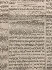 Historic Newspaper  April 1836 - Richmond Enquirer - Battle Of The Alamo - Texas