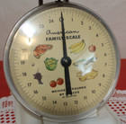 Vintage Scale American Family 25lb White Kitchen Counter Food Canning W tag