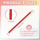 Hexagonal Wooden Pencils Bulk  48 Pack Hb Graphite Pencils With Eraser  Red