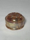 Vintage Amber Glass Frog Flower Marbles Display Collectible Collect