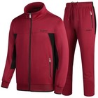 Men s Casual Tracksuit Long Sleeve Sweatsuit Athletic Set Full Zip Running 