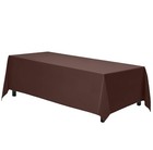 90x156 Inch Rectangle Tablecloth Chocolate 8ft Floor Length Heavy Duty Washable