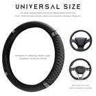 Bling Car Steering Wheel Cover  15 Inch Sparkly Rhinestone Soft Leather Black
