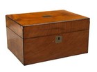 Beautiful Women   s Victorian Antique Wooden Travel Vanity Case