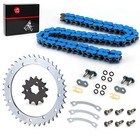 Front Rear Chain  520 98l Drive Sprocket Kit For Yamaha Warrior Yfm350x 1989-04