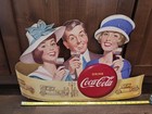 Rare Vintage 1920s Style Coca-cola Cardboard Die-cut Sign -24  Store Display Gas