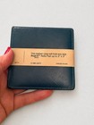 Vintage New Rare Amity Leather Post-it Note Pad Holder Case Blue