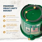 Farm Innovators Oversized 5 Gallon Plastic Flat Back Heated Bucket  120 Watt