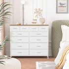 Compact 12 Drawers Dresser For Bedroom  Fabric Storage Tower  Chest Of Drawers W