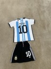 Messi  10 Argentina Youth Kids Medium And All Sizes W-shorts  Brand New W- Tags 