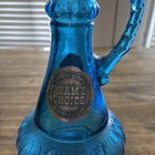 Jim Beam Liquor Decanter Vintage Blue Glass Jeannie Genie Bottle 13 