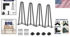 14-inch Hairpin Table Legs - Heavy Duty Black Steel For Stylish Diy Furniture