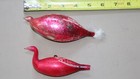 2 Antique Glass Bird Christmas Decorations - Very Old - See Photos