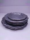 Pewter Plates Bowls Set Of 8 Vintage 1960s York Metalcrafters Made In Usa