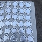Vintage 80s Lot Of 100 Mcdonald   s Silver Embossed Aluminum Advertising Ashtrays