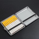 1pc Double-open Leather Cigars Cigarettes Cases For 20 Sticks Cigarette Stainles