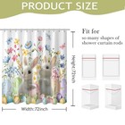  Spring Easter Shower Curtain For Bathroom Cute 72 w X 72 l  pack Of 1  White
