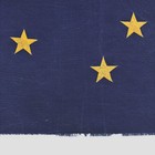 Vintage Cotton Alaska State Flag Sewn Stars Old Cloth American Textile Art Usa