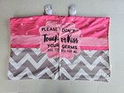 Minky Baby Car Seat Multiuse Cover Canopy Snap Close Please Don t Touch Or Kiss 