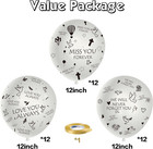 37pcs Memorial Balloons Set White Remembrance Funeral Celebration Of Life Latex