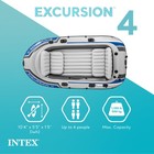 Intex Excursion 4 Person Inflatable Rafting And Fishing Boat Set With 2 Oars
