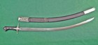 Antique Turkish Ottoman Sword Islamic Karabela  In Silver Damascus Steel Wootz