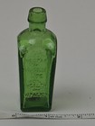 Wheaton Straub Huller Elixir Tree Of Life Mini Green Glass Bottle Vintage 3 