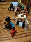 1996 Fisher Price Great Adventures Wild Western Town Cowboy Figures Lot Of 6