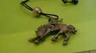 Bolo Tie Bucking Bronco Western Horse Cowboy Whip Silver Tone Necklace Vintage