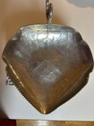 B W Buenilum Vtg Aluminum Hand Hammered Leaf-shaped Chip cookie Tray 11x11x2 5   