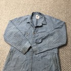 Vintage 60s Lee Union Alls Men Large Blue Denim Herringbone Coveralls Sanforized