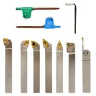 7pcs 1 2  Shank Indexable Carbide Lathe Turning Insert Tool Holder Bit Set