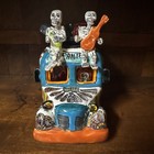 Mexican Talavera Catrina Cemetery Bus Day Of The Dead Figure Folk Art Pottery 8   