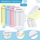 Baseball Softball Lineup Cards  4 Pack Carbonless Game Roster Scorebook