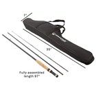 Wakeman 3-piece Fly Fishing Rod And Reel Combo Starter Kit 97-inch Black